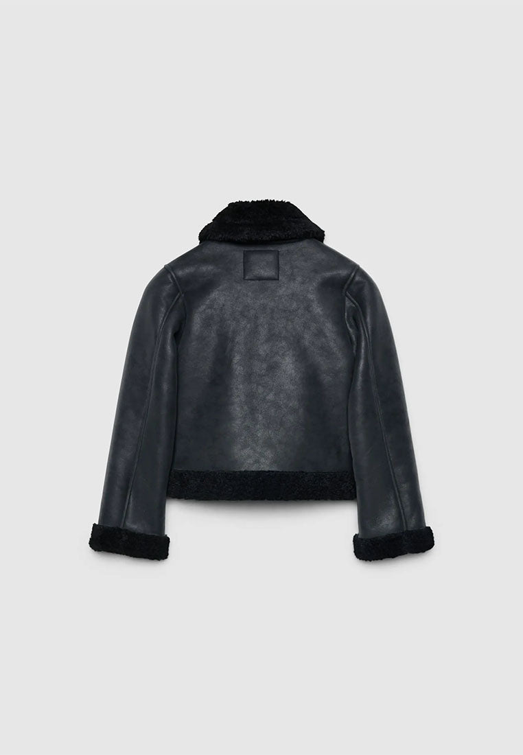 Biker jacket with collar for Girls