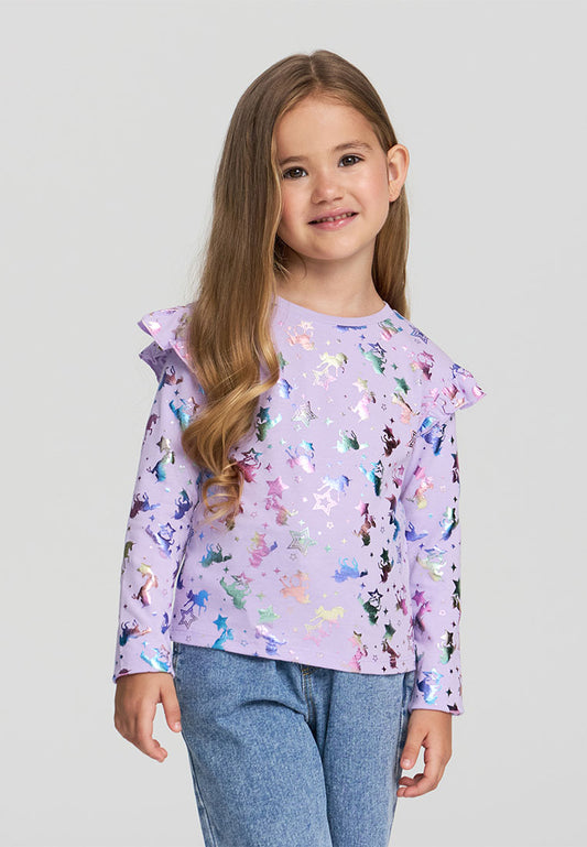Kids Girls Long-sleeved T-shirt