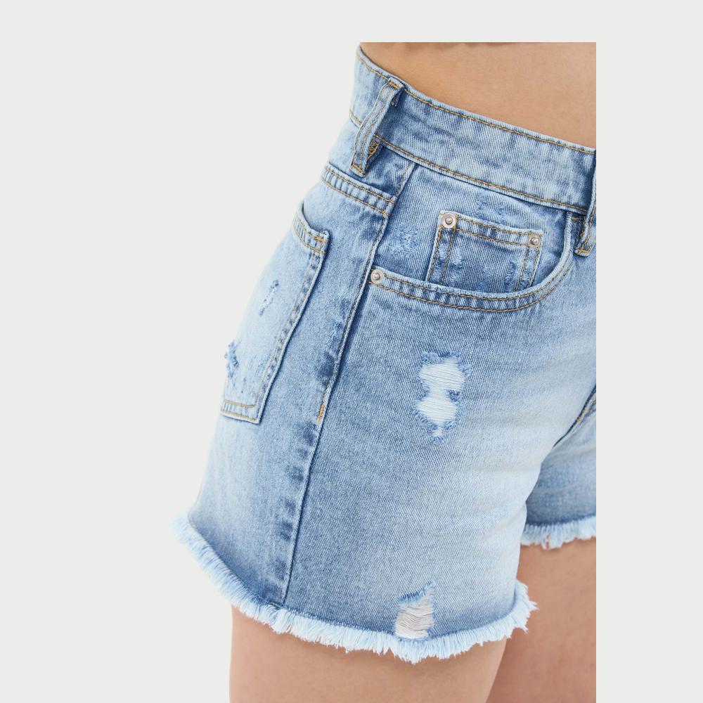 Ripped Mom Denim Shorts