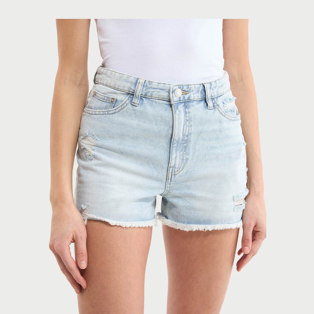 Ripped Mom Denim Shorts