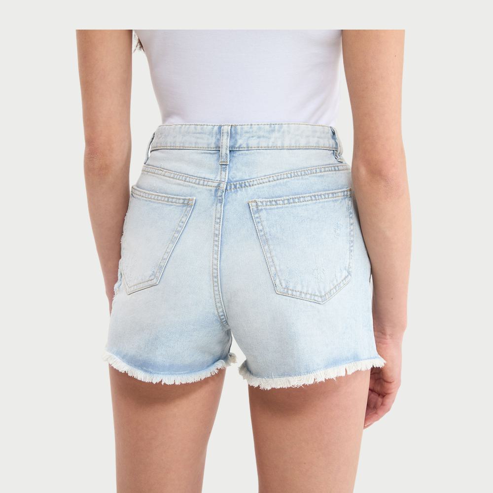 Ripped Mom Denim Shorts