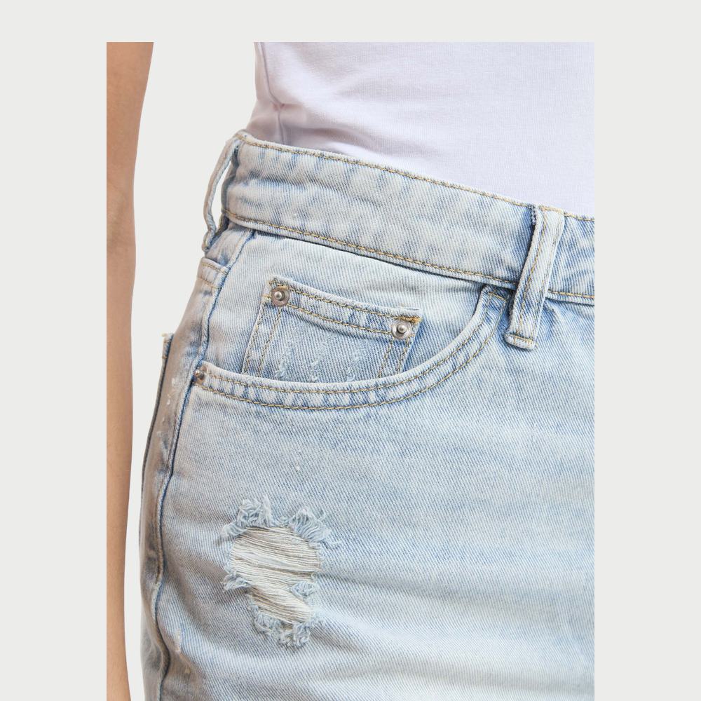 Ripped Mom Denim Shorts