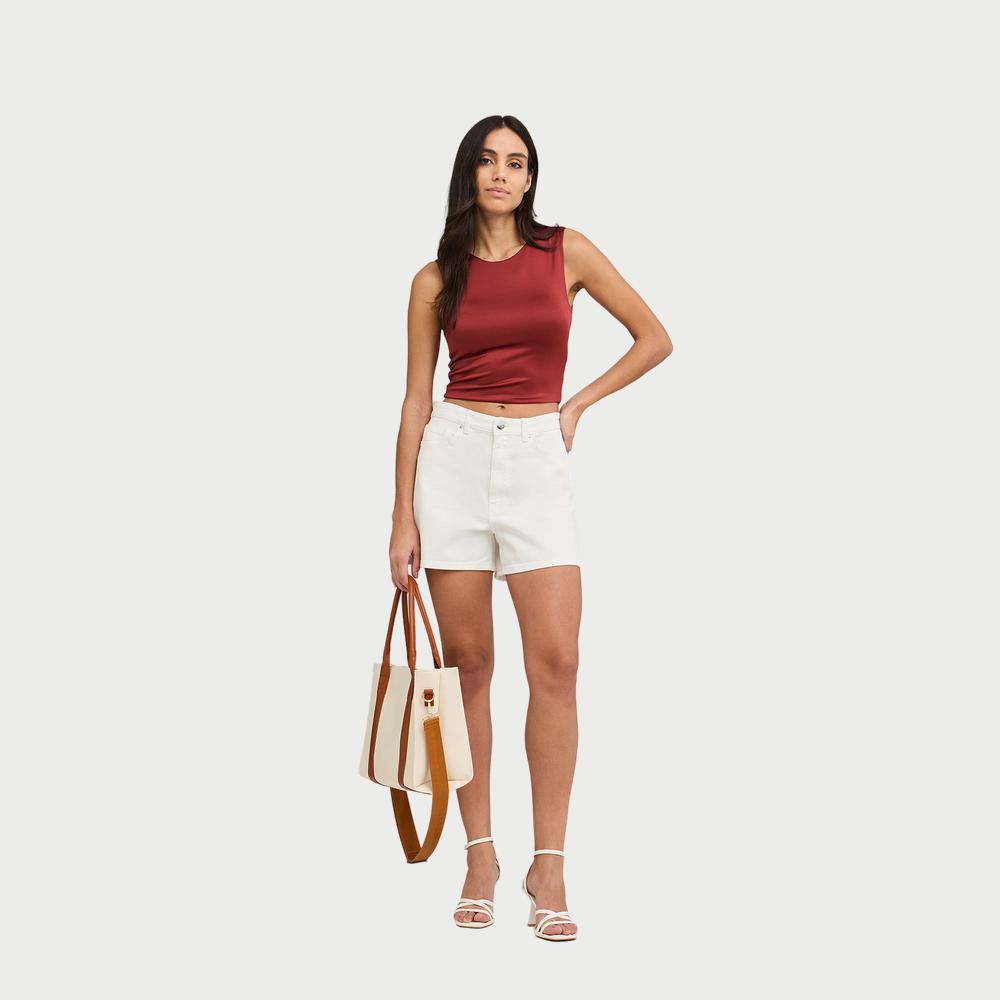 Mom Fit Drill Shorts