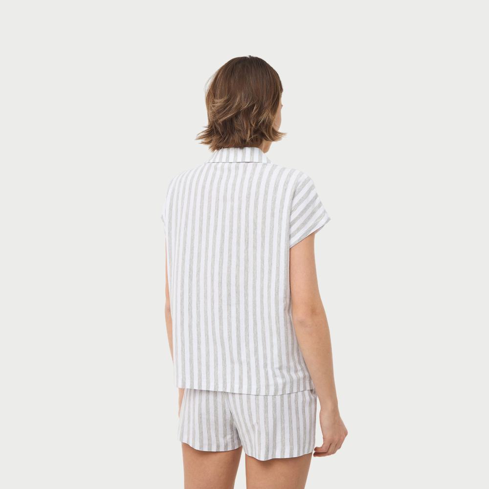 Striped Shirt and Shorts Set