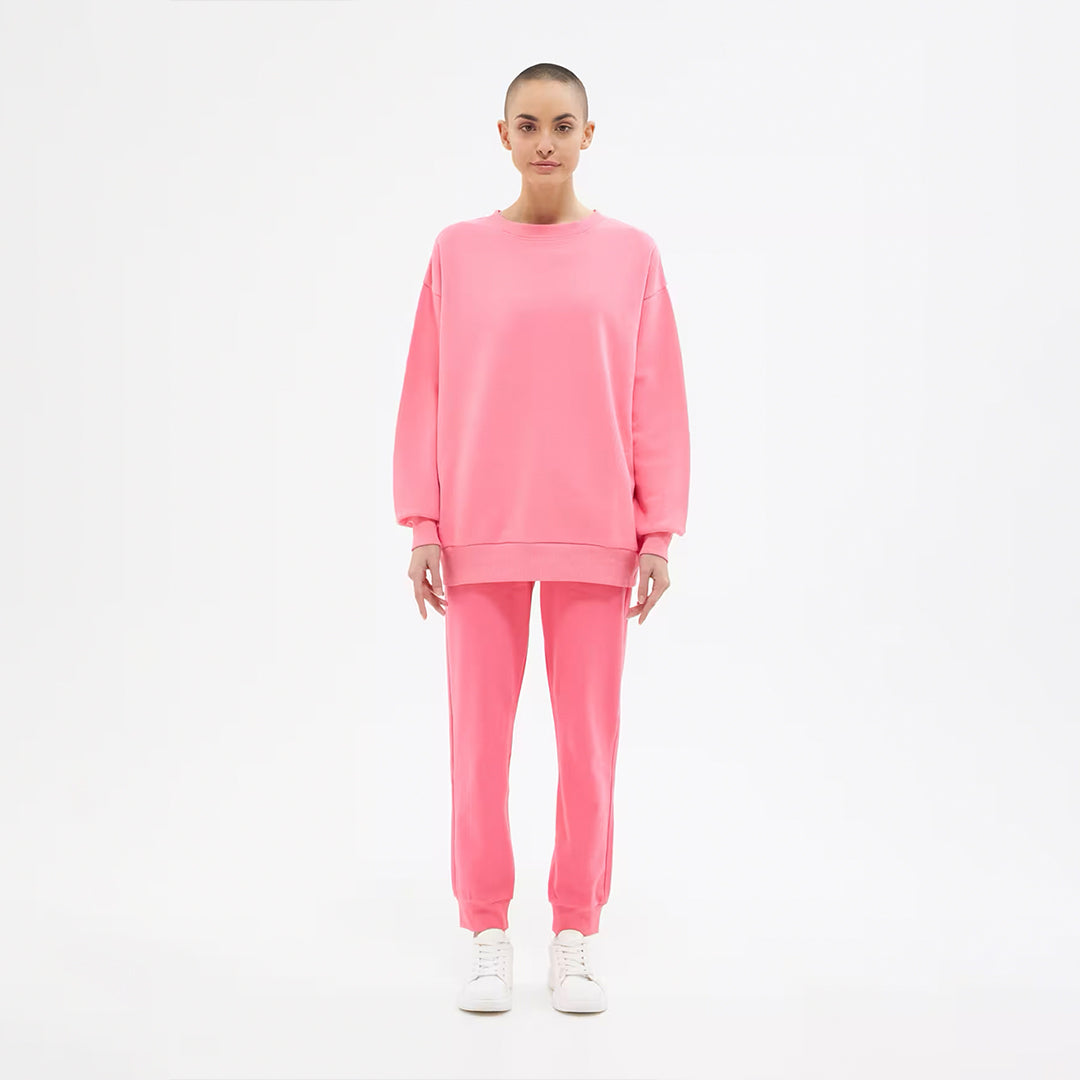 Elasticated Ribbed Band Sweatpants