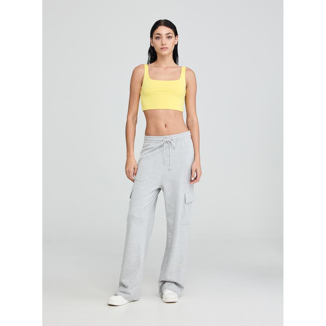 Square Neck Cropped Fit Bra Top