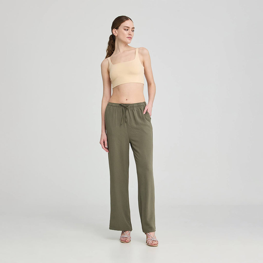 Square Neck Cropped Fit Bra Top