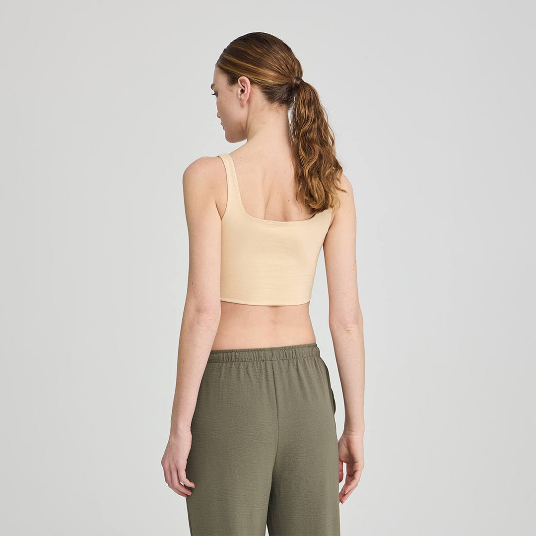 Square Neck Cropped Fit Bra Top