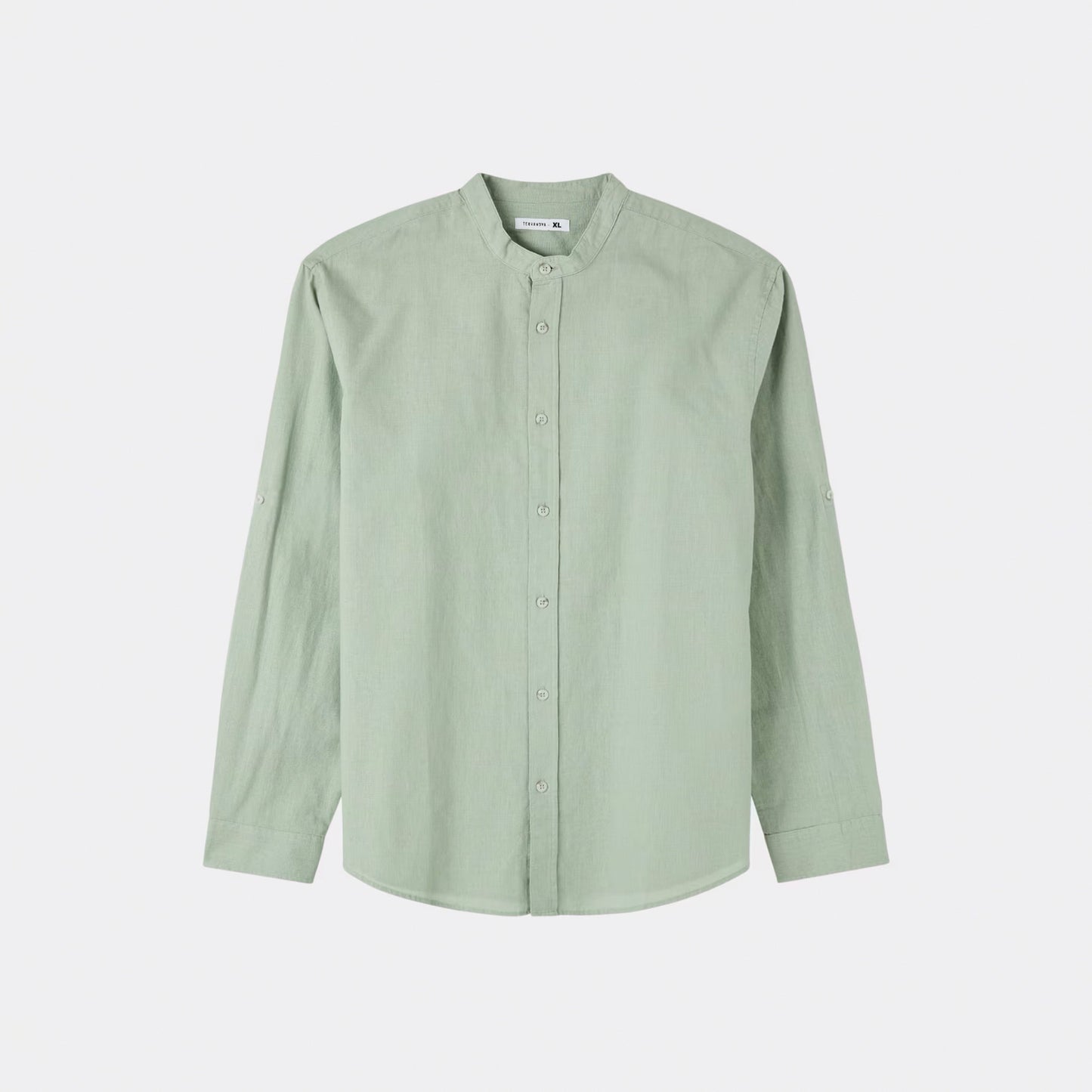 Mandarin Collar Long Sleeve Shirt