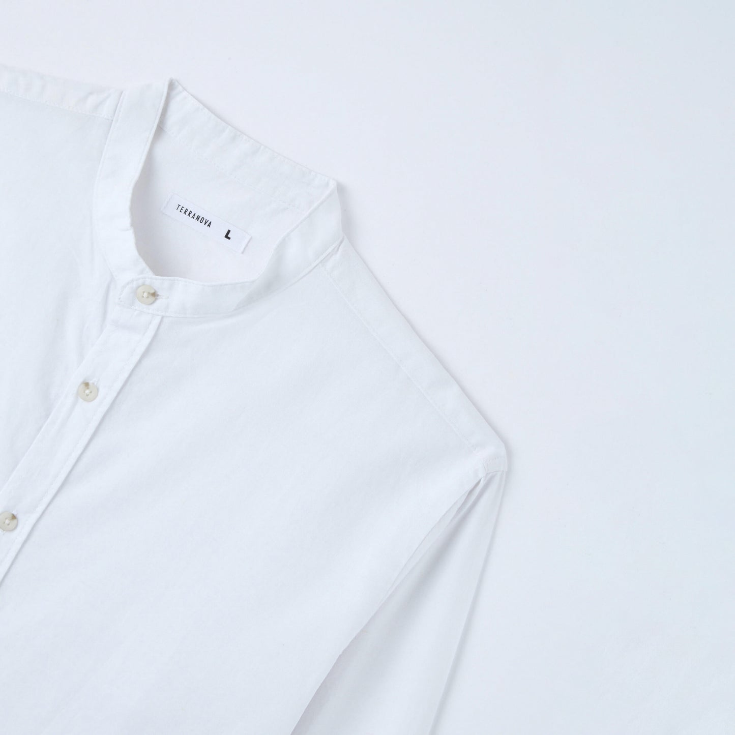 Mandarin Collar Long Sleeve Shirt