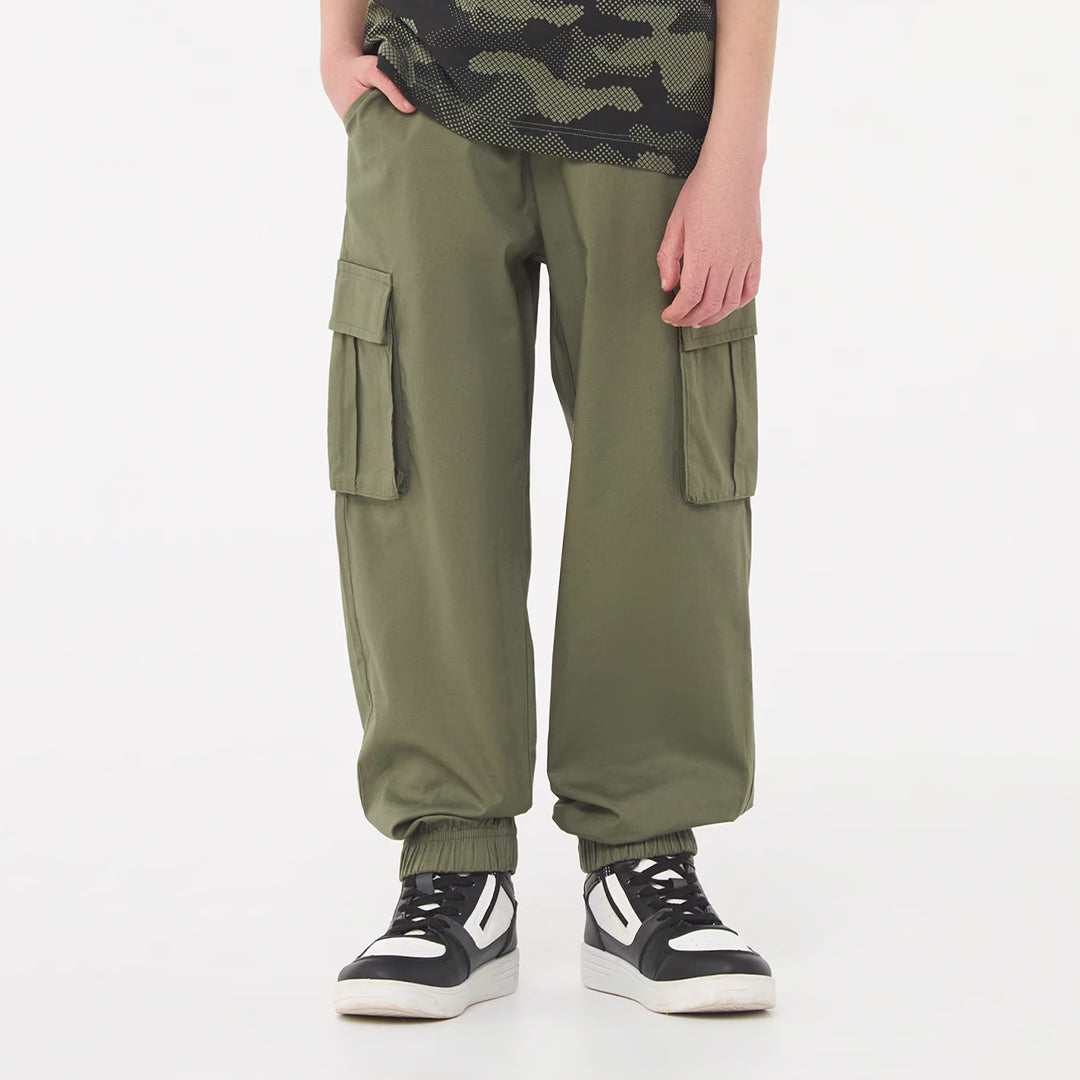 Poplin Cargo Trousers