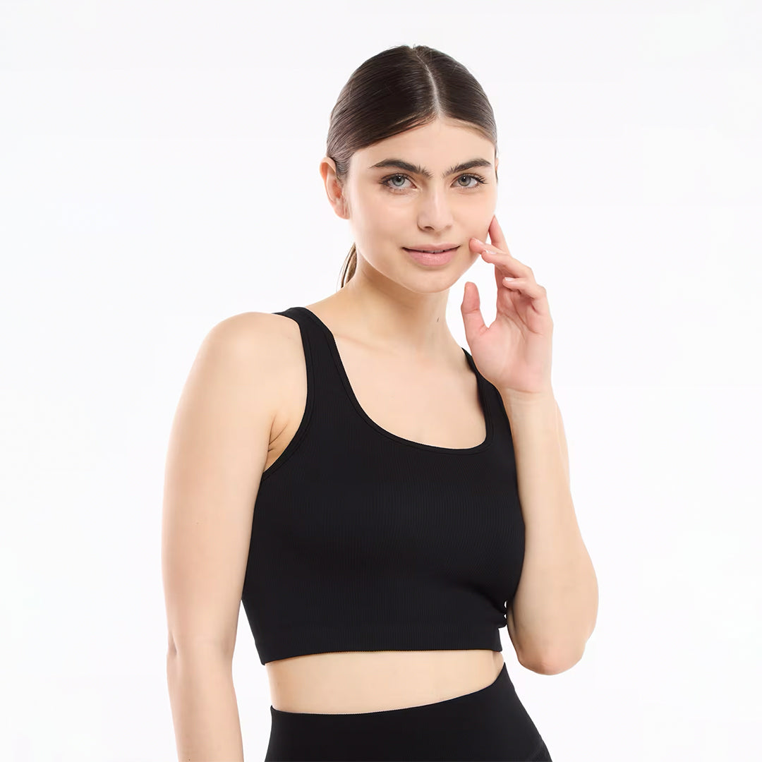 Solid Color Seamless Bra Top