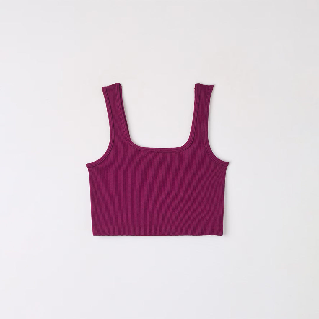 Solid Color Seamless Bra Top