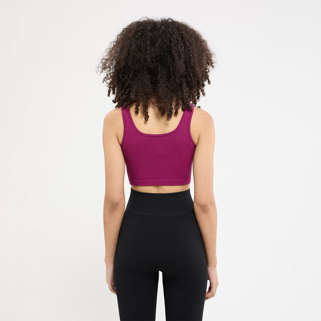 Solid Color Seamless Bra Top