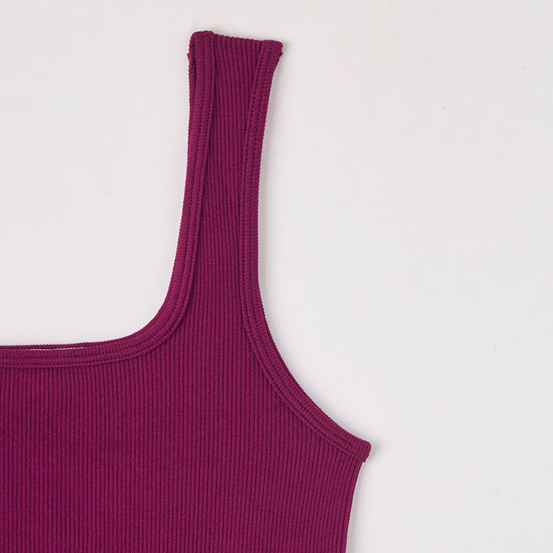 Solid Color Seamless Bra Top