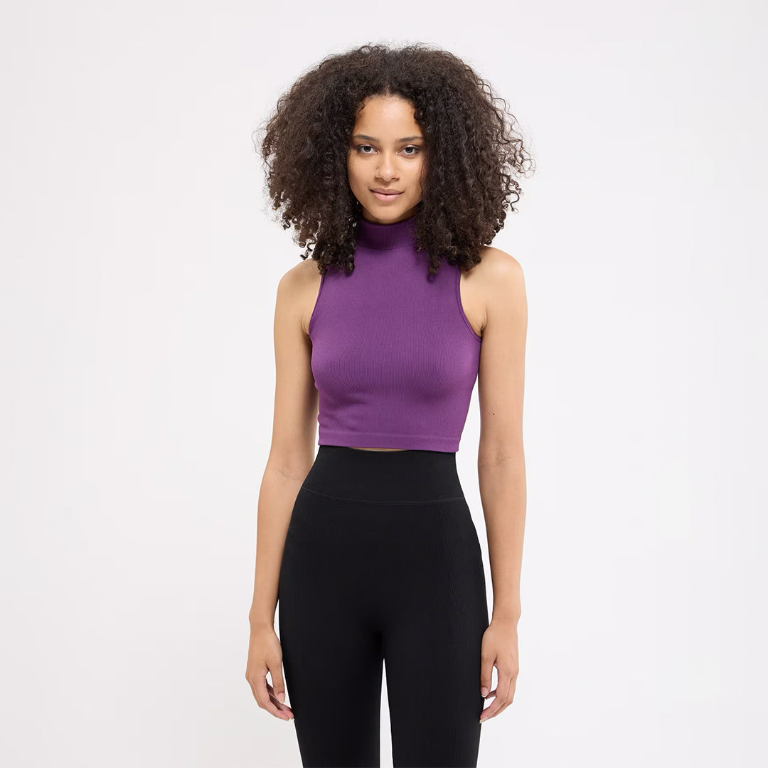Mock Neck Seamless Top