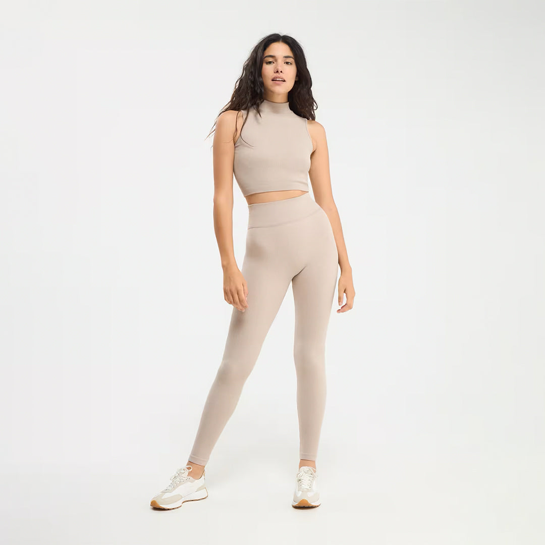 Mock Neck Seamless Top