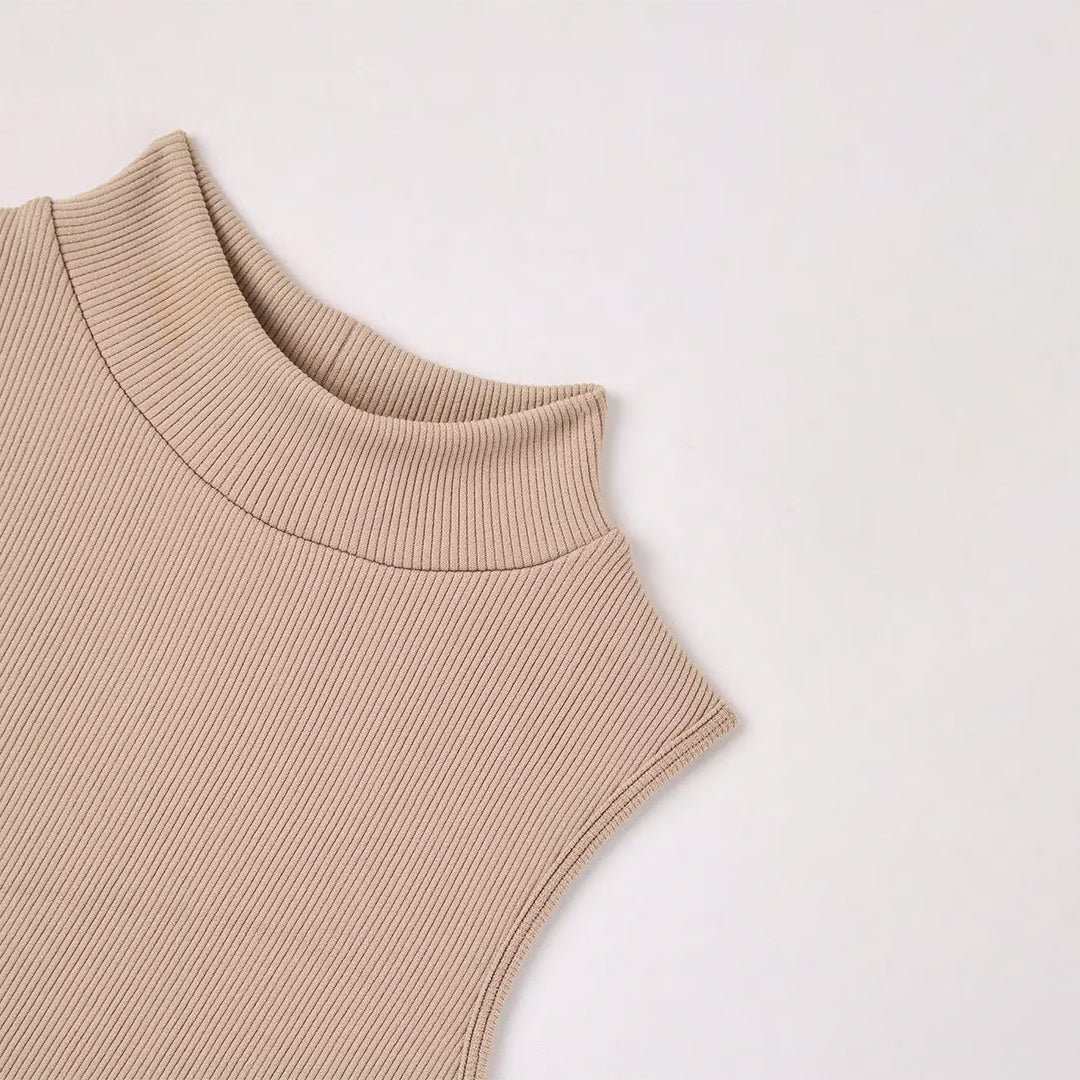 Mock Neck Seamless Top