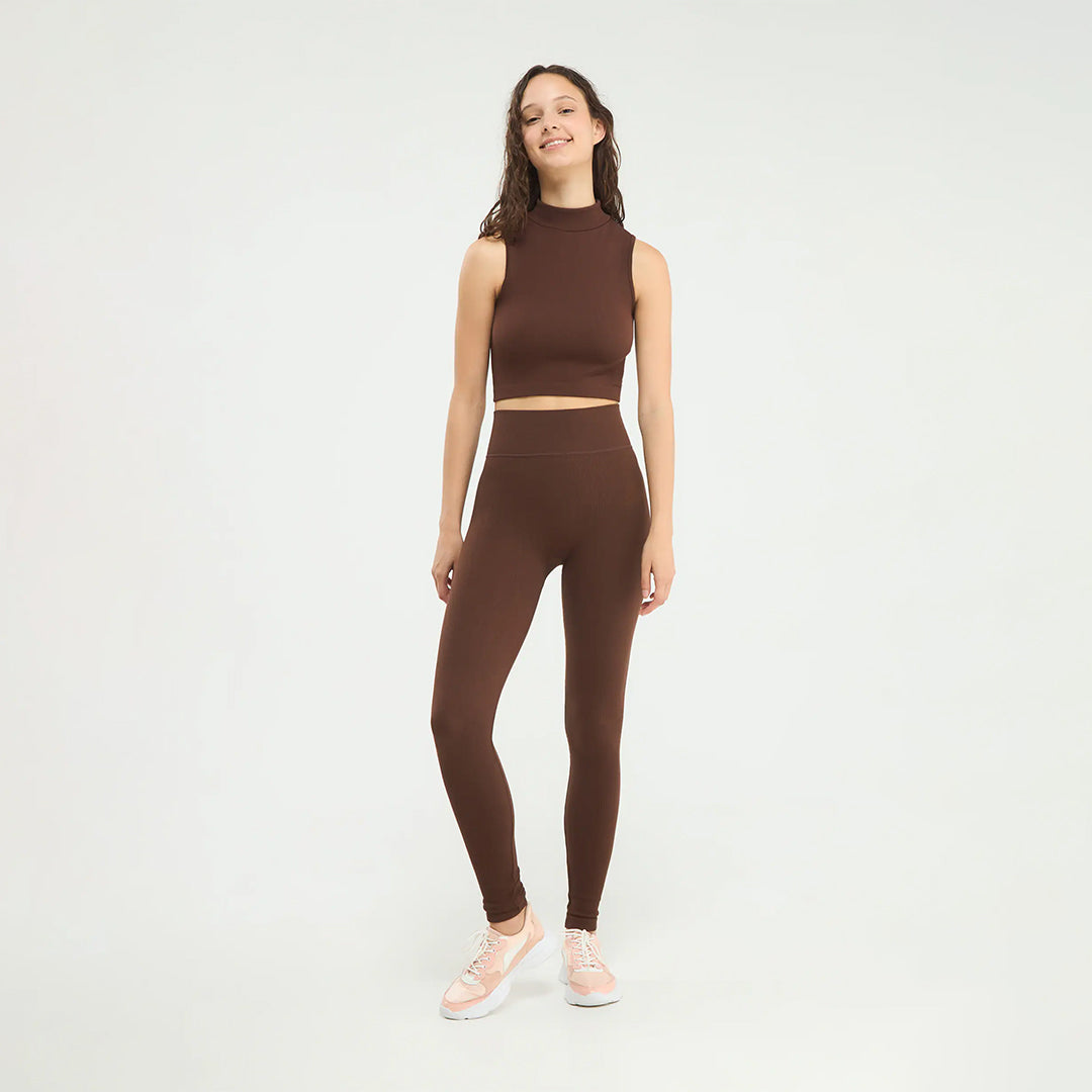 Mock Neck Seamless Top