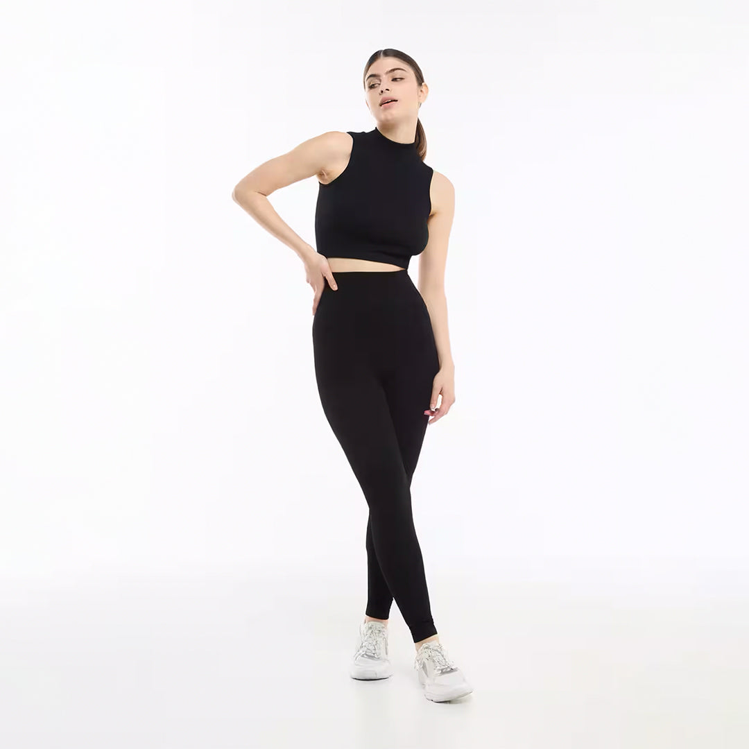 Mock Neck Seamless Top