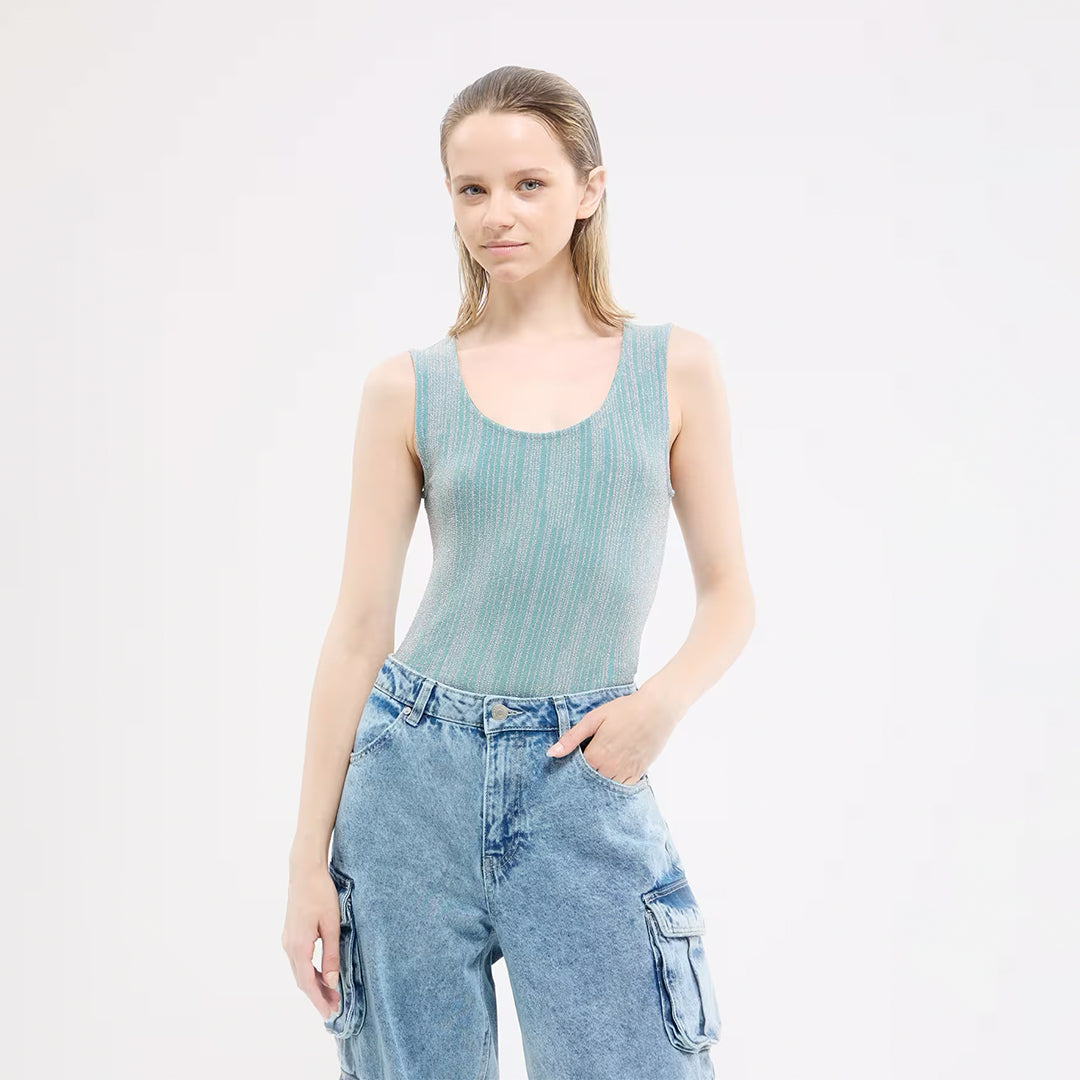 Wide Neckline Tank Top