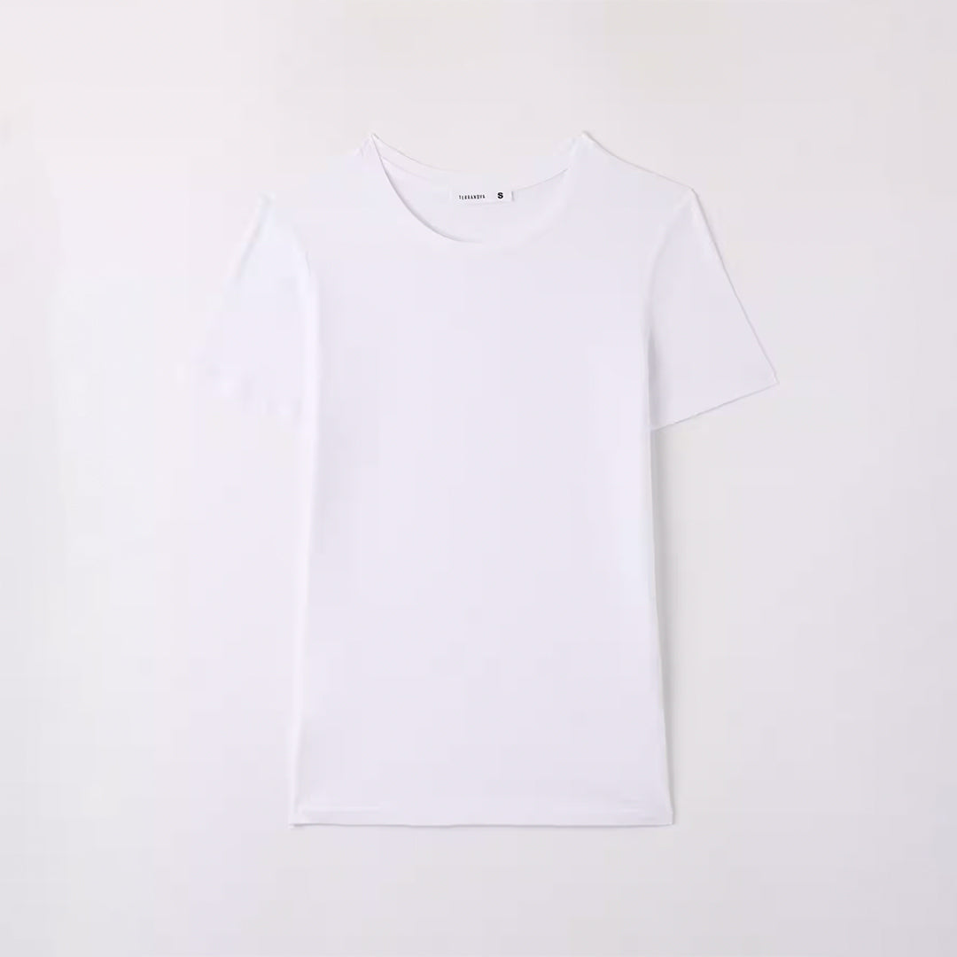 Solid Color Crew Neck T-Shirt