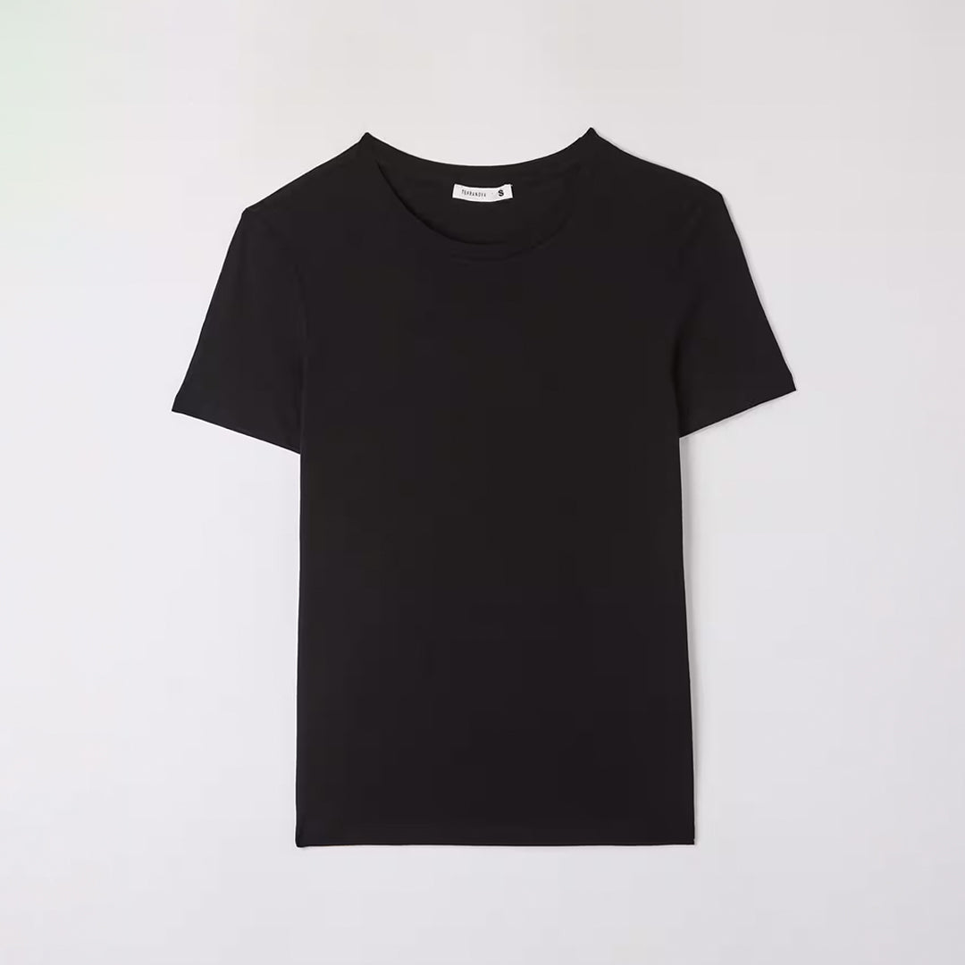 Solid Color Crew Neck T-Shirt