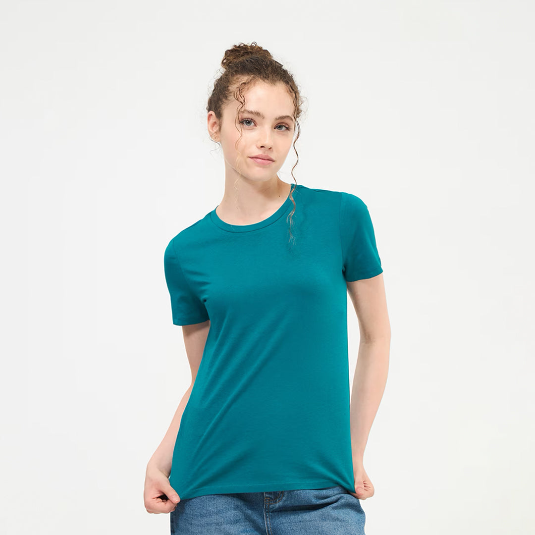 Solid Color Crew Neck T-Shirt