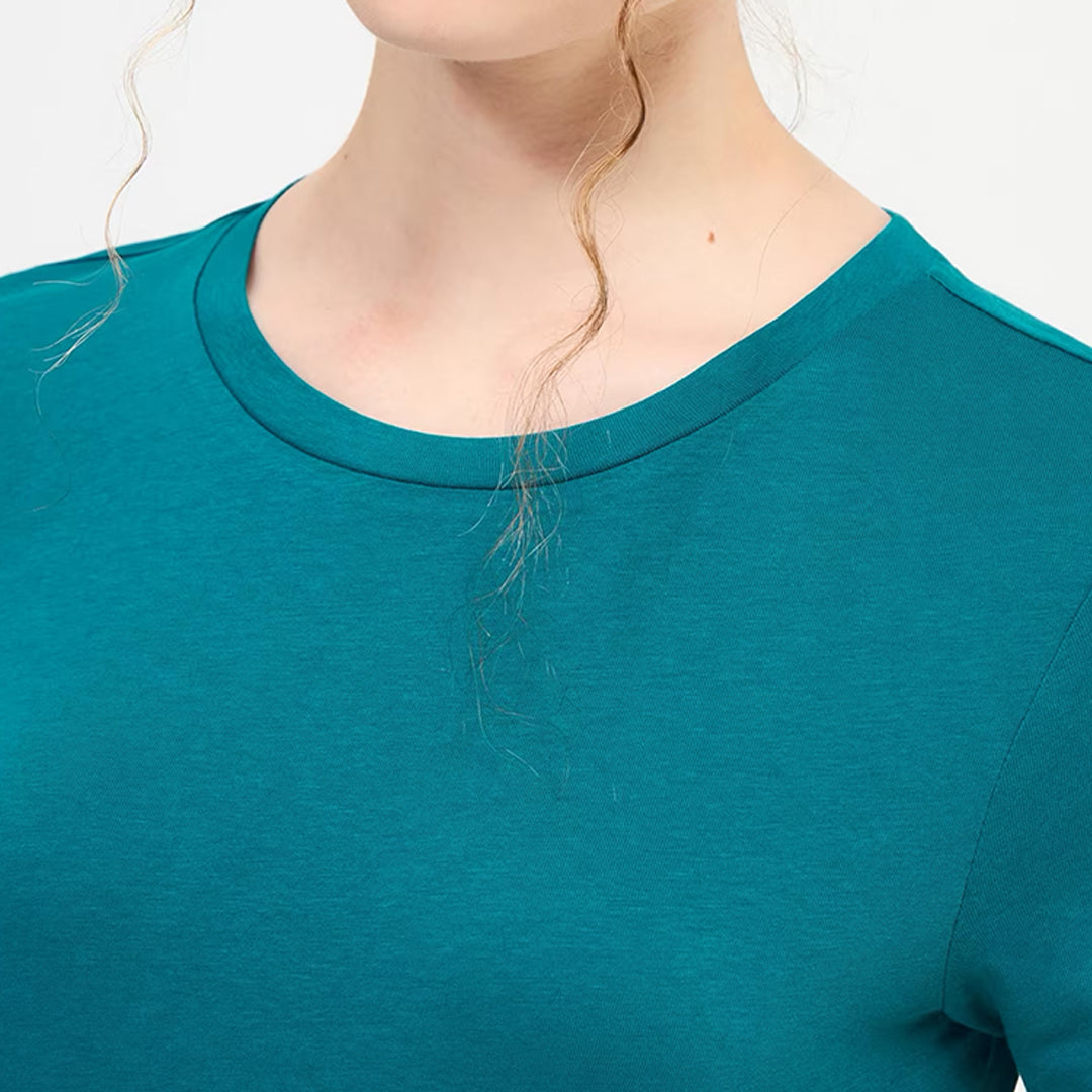 Solid Color Crew Neck T-Shirt
