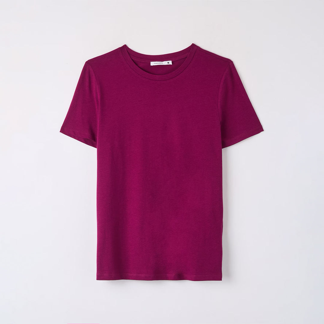 Solid Color Crew Neck T-Shirt
