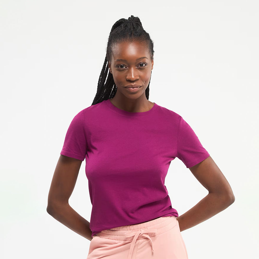 Solid Color Crew Neck T-Shirt