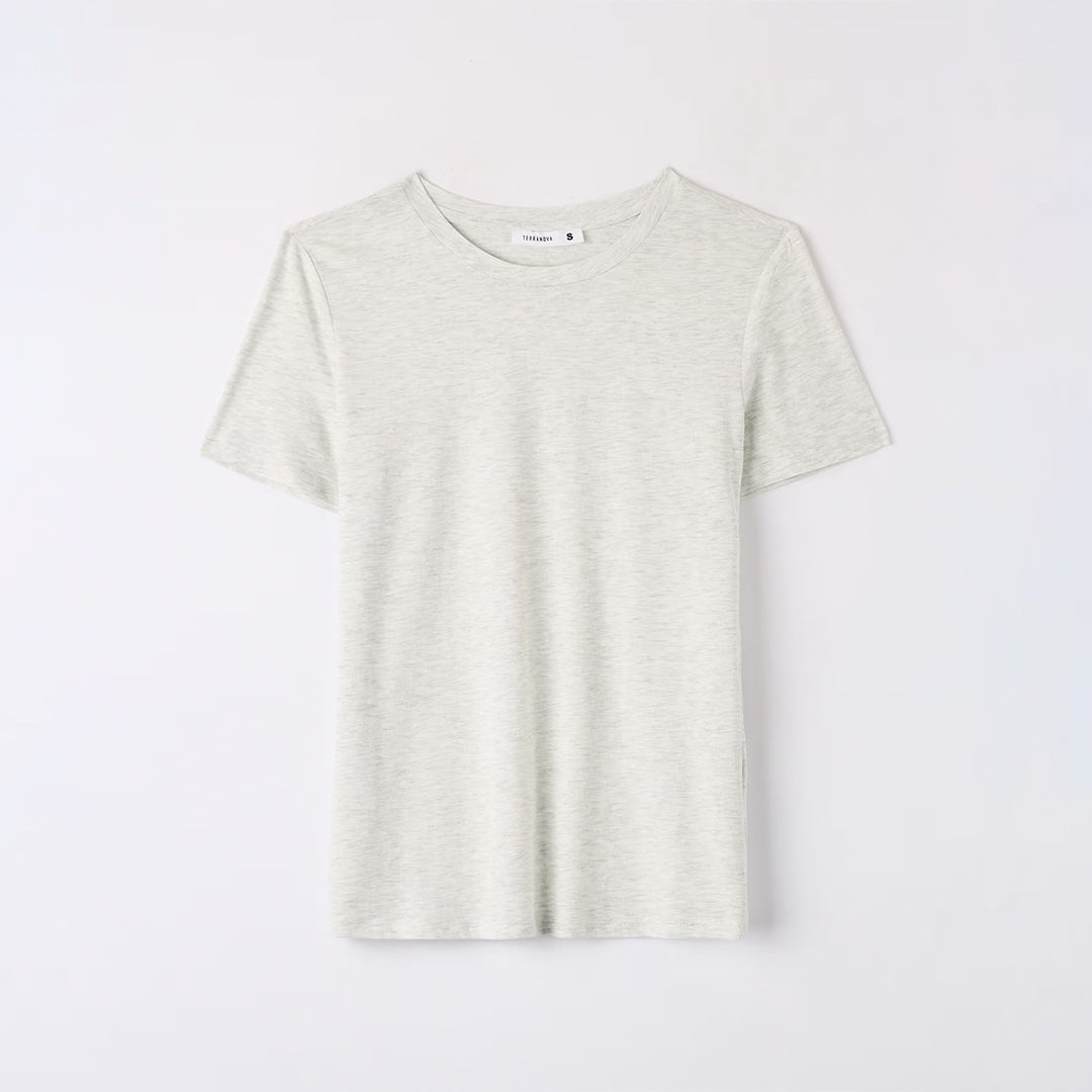 Solid Color Crew Neck T-Shirt