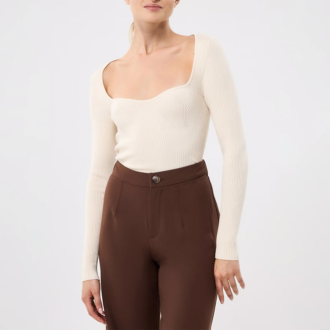 Sweetheart Neckline Sweater