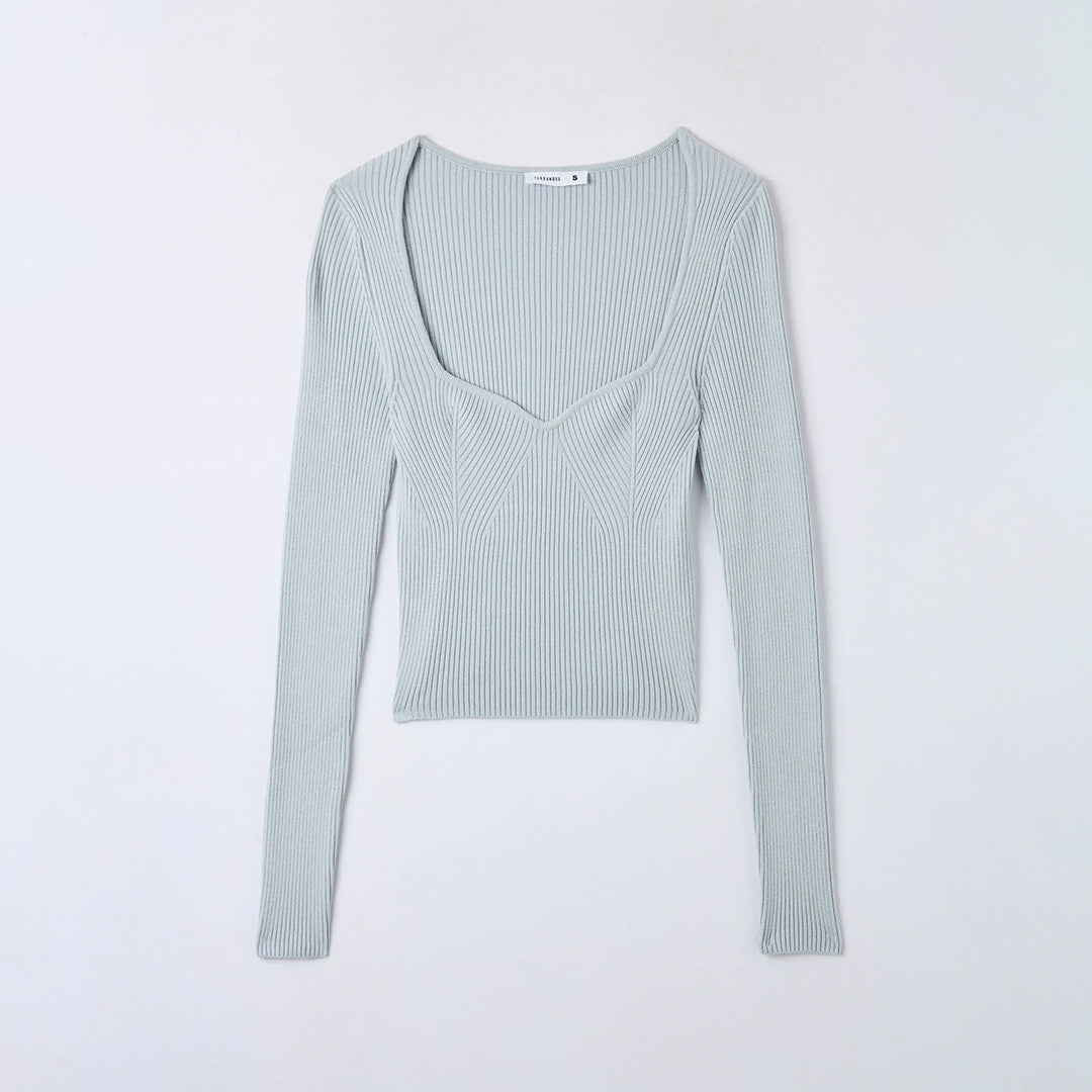 Sweetheart Neckline Sweater