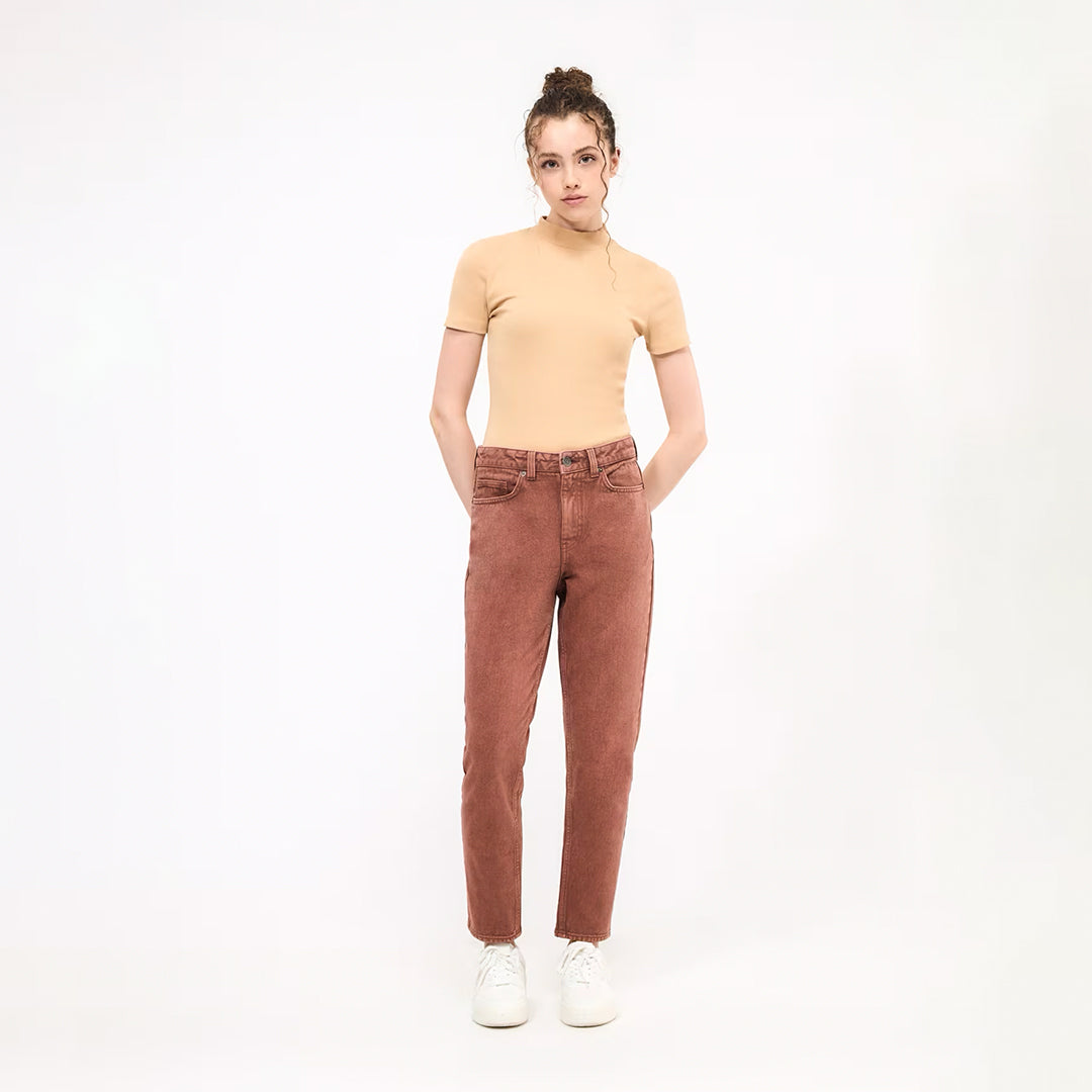 Solid Color Mom Fit Jeans