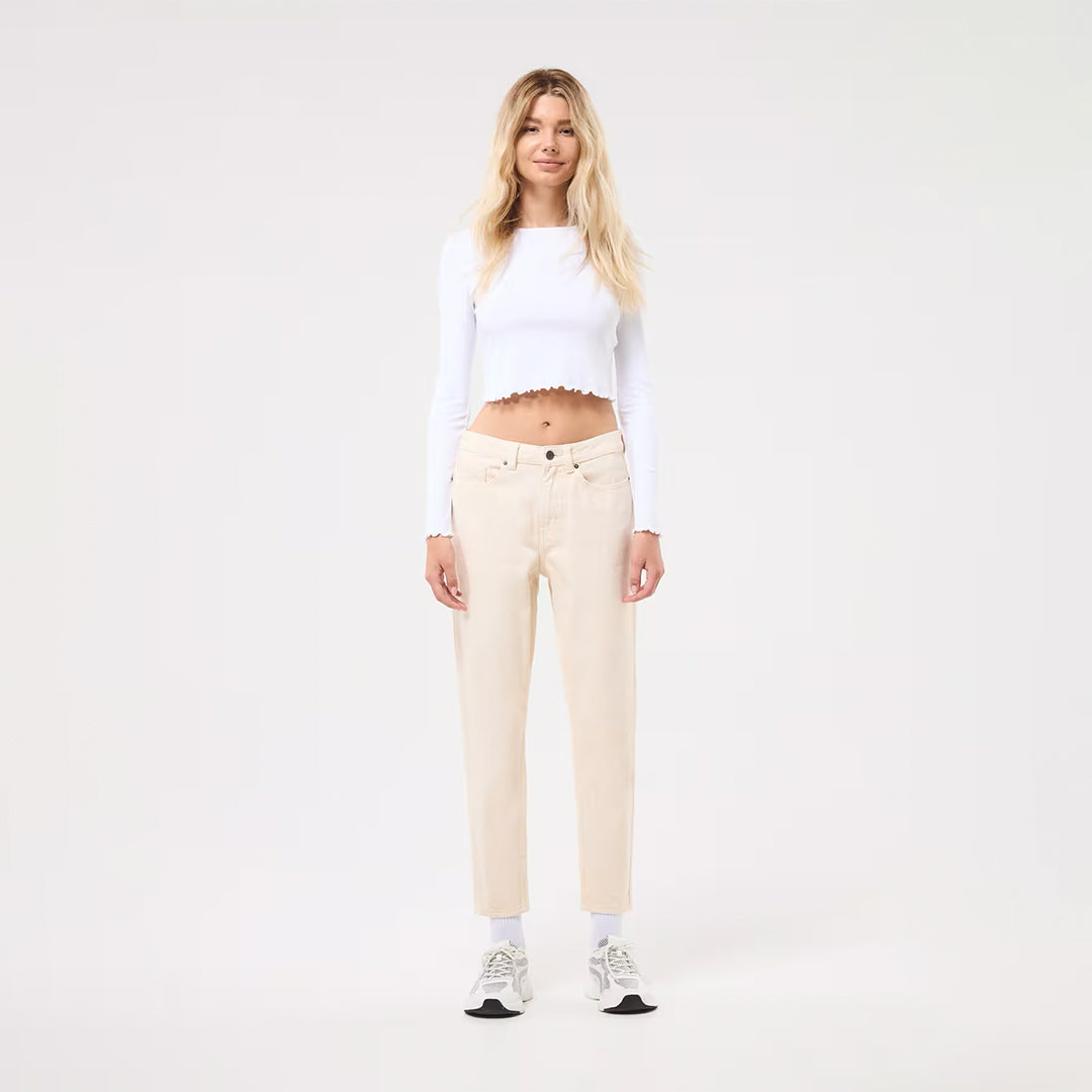 Solid Color Mom Fit Jeans