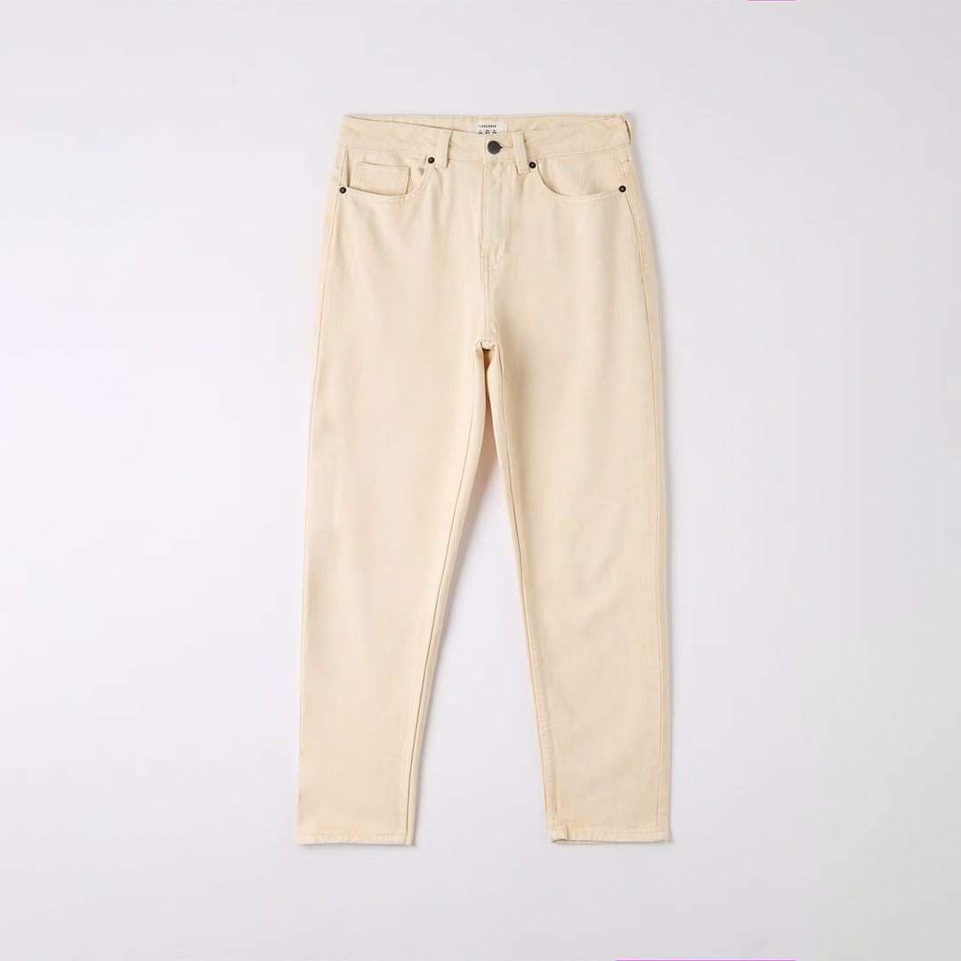Solid Color Mom Fit Jeans