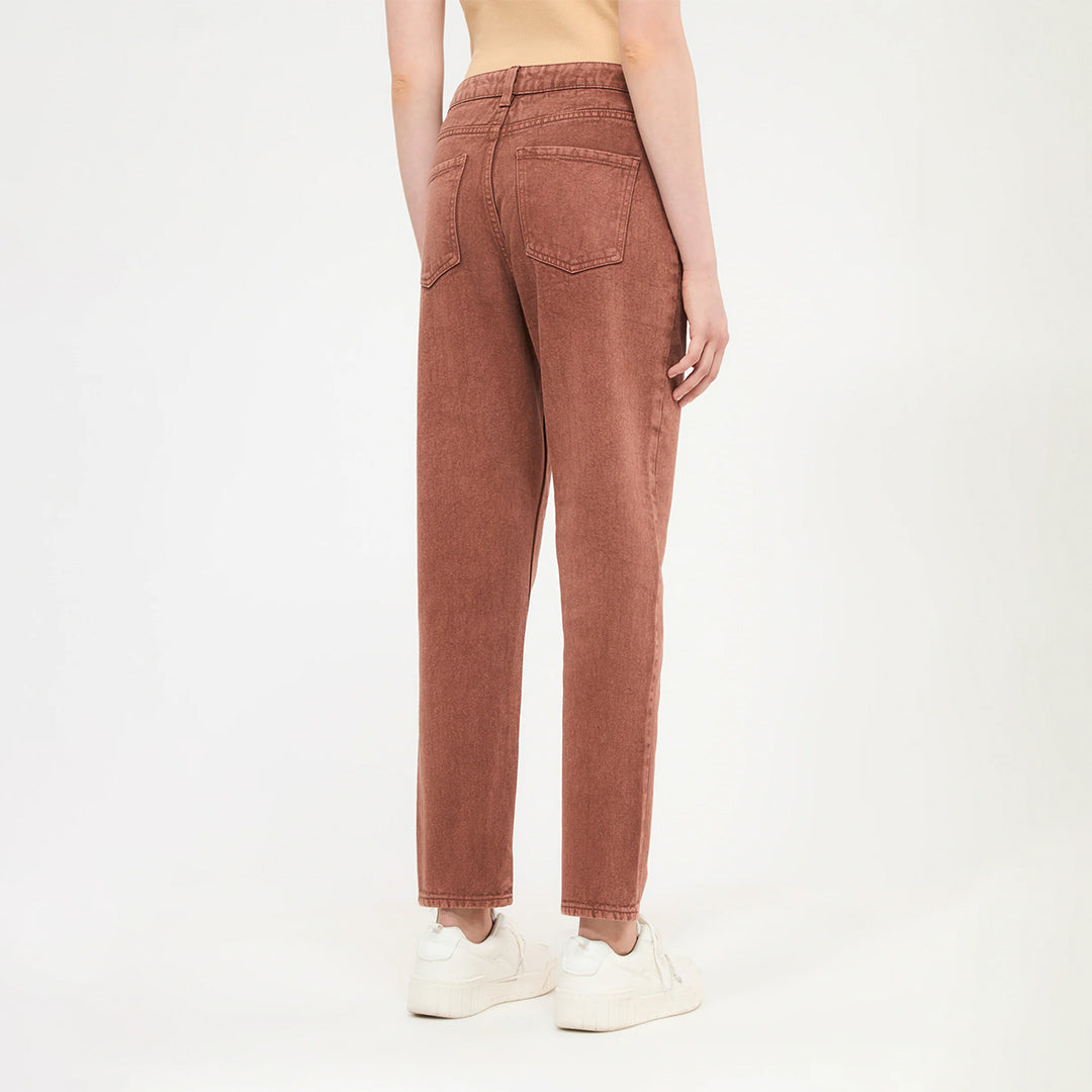 Solid Color Mom Fit Jeans