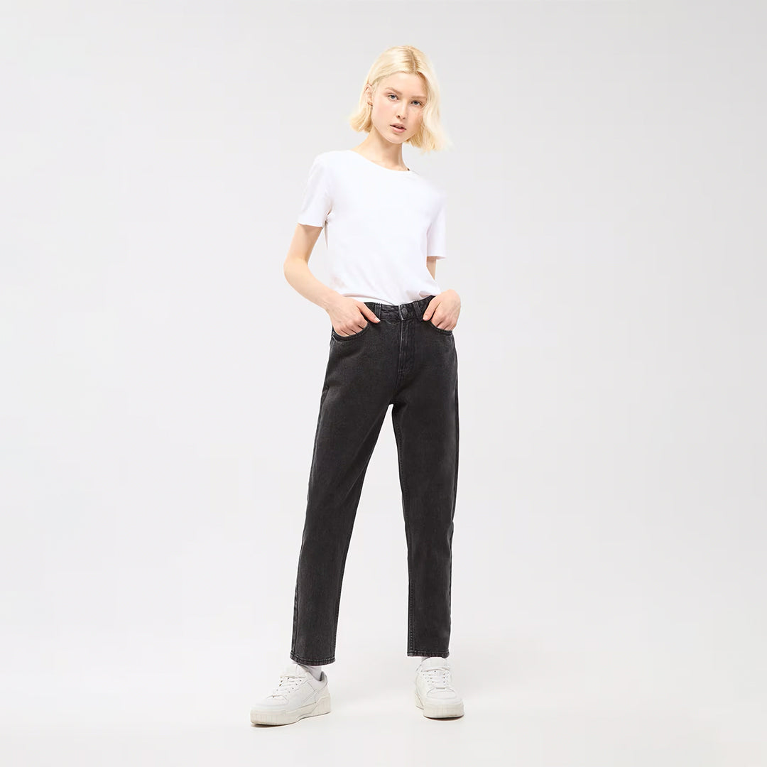Solid Color Mom Fit Jeans