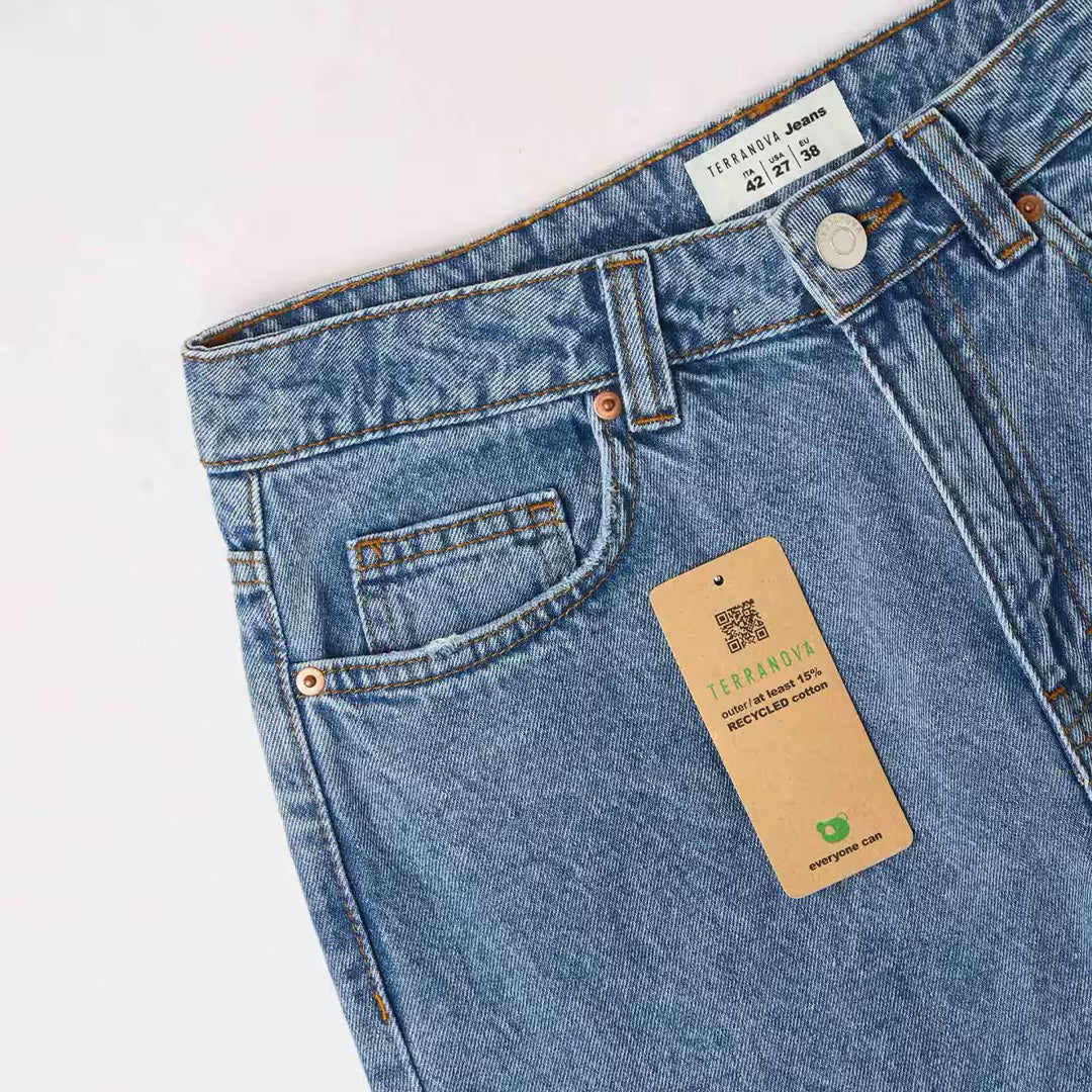 Wide Leg Jeans with Rips