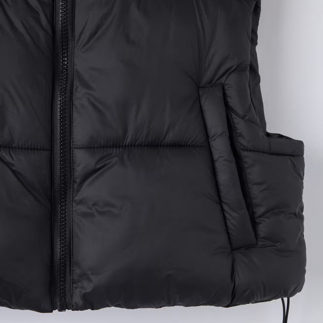 Sleeveless Crop Puff Vest