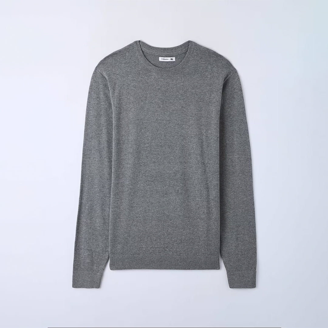 Solid Color Crew Neck Sweater