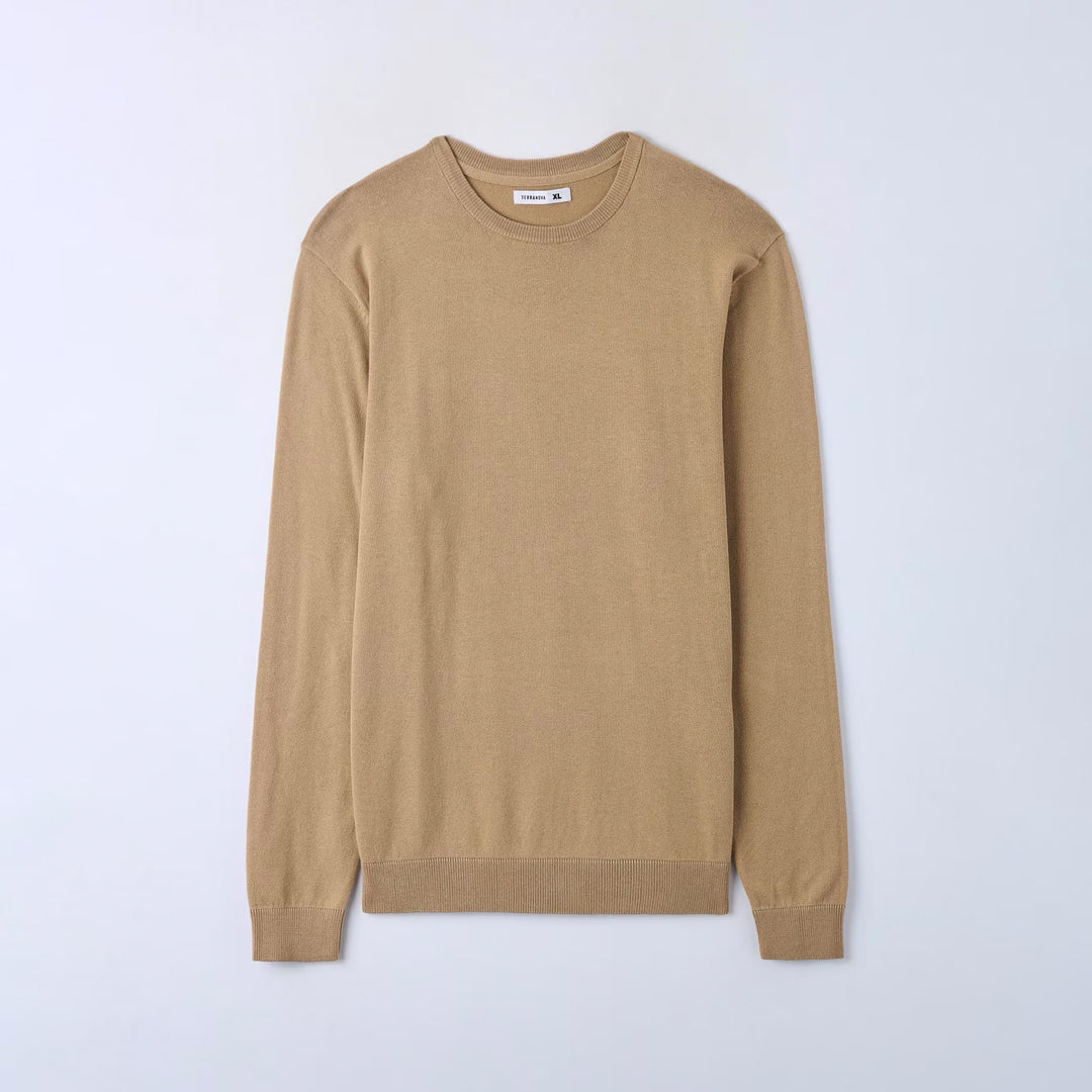Solid Color Crew Neck Sweater
