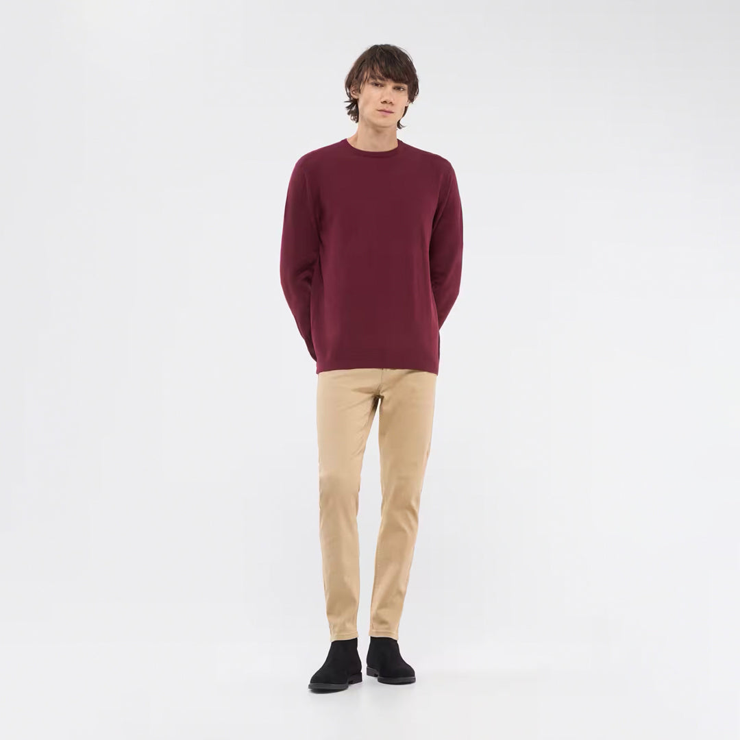 Solid Color Crew Neck Sweater