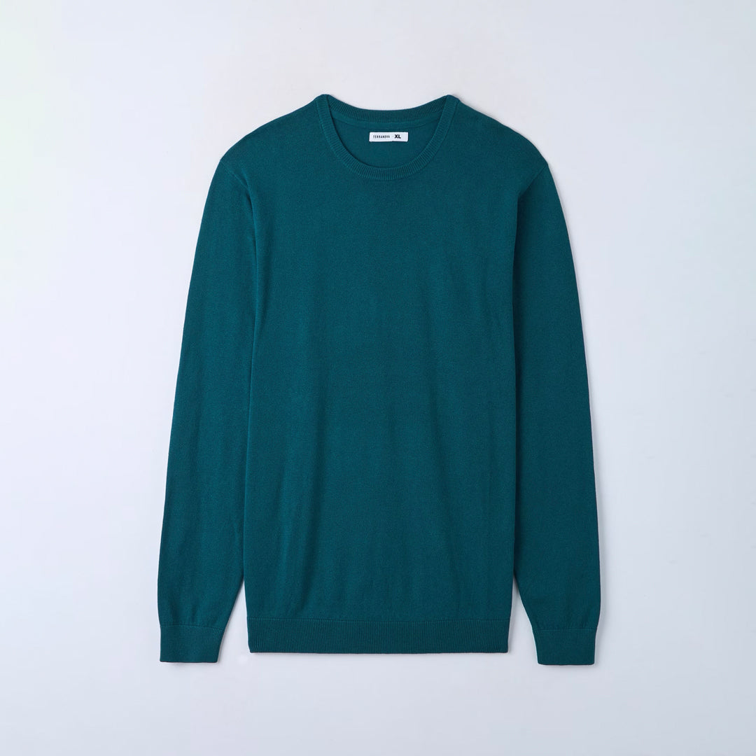 Solid Color Crew Neck Sweater