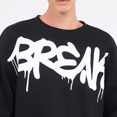 Heavy Solid Color Crew Neck Sweatshirt