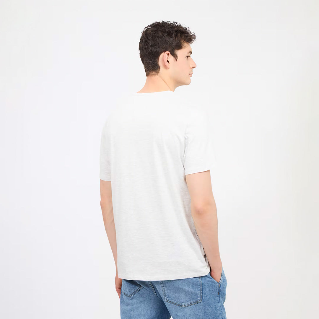 College Print Crew Neck T-Shirt
