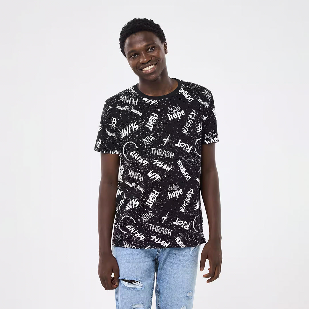 Graffiti Crew Neck T-Shirt