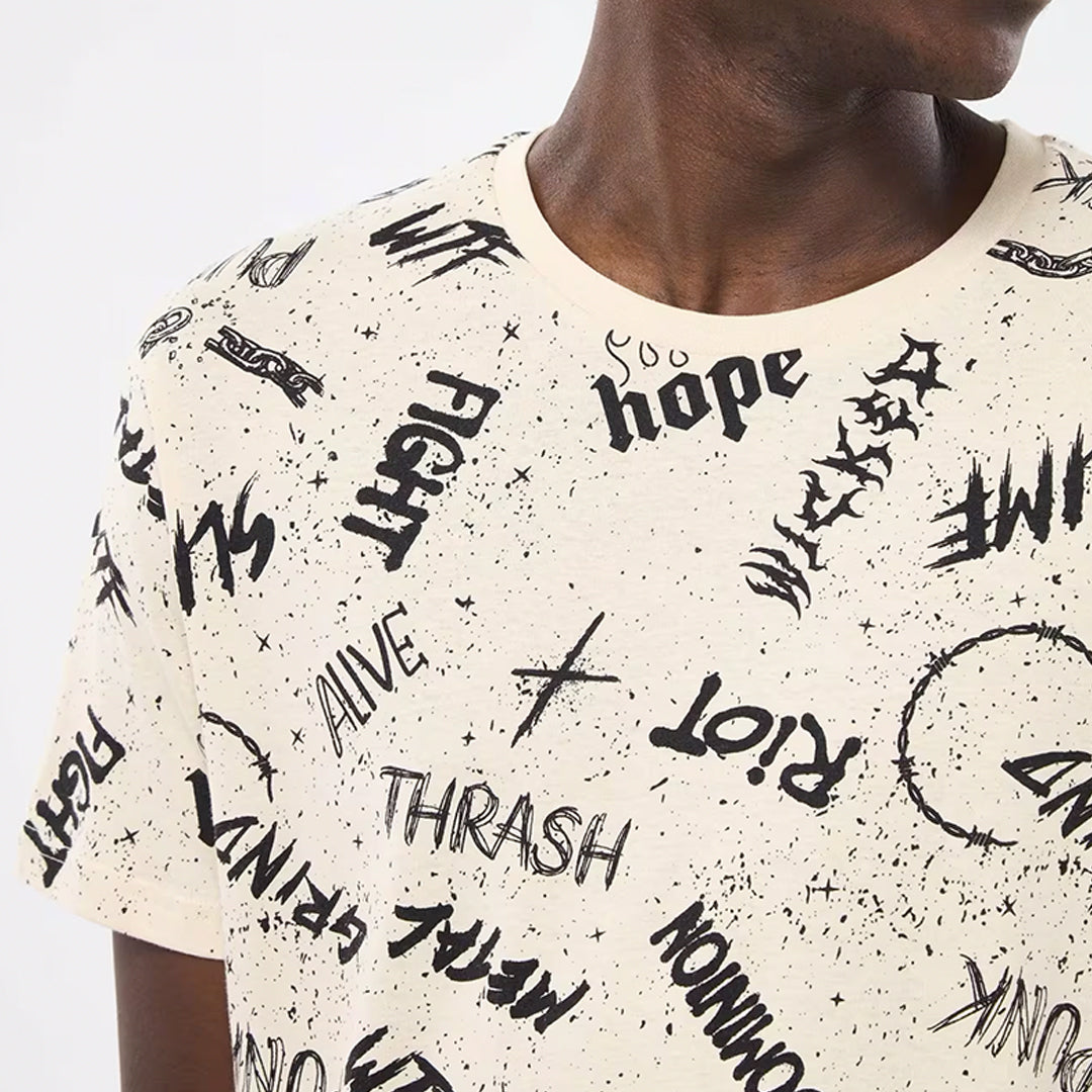 Graffiti Crew Neck T-Shirt