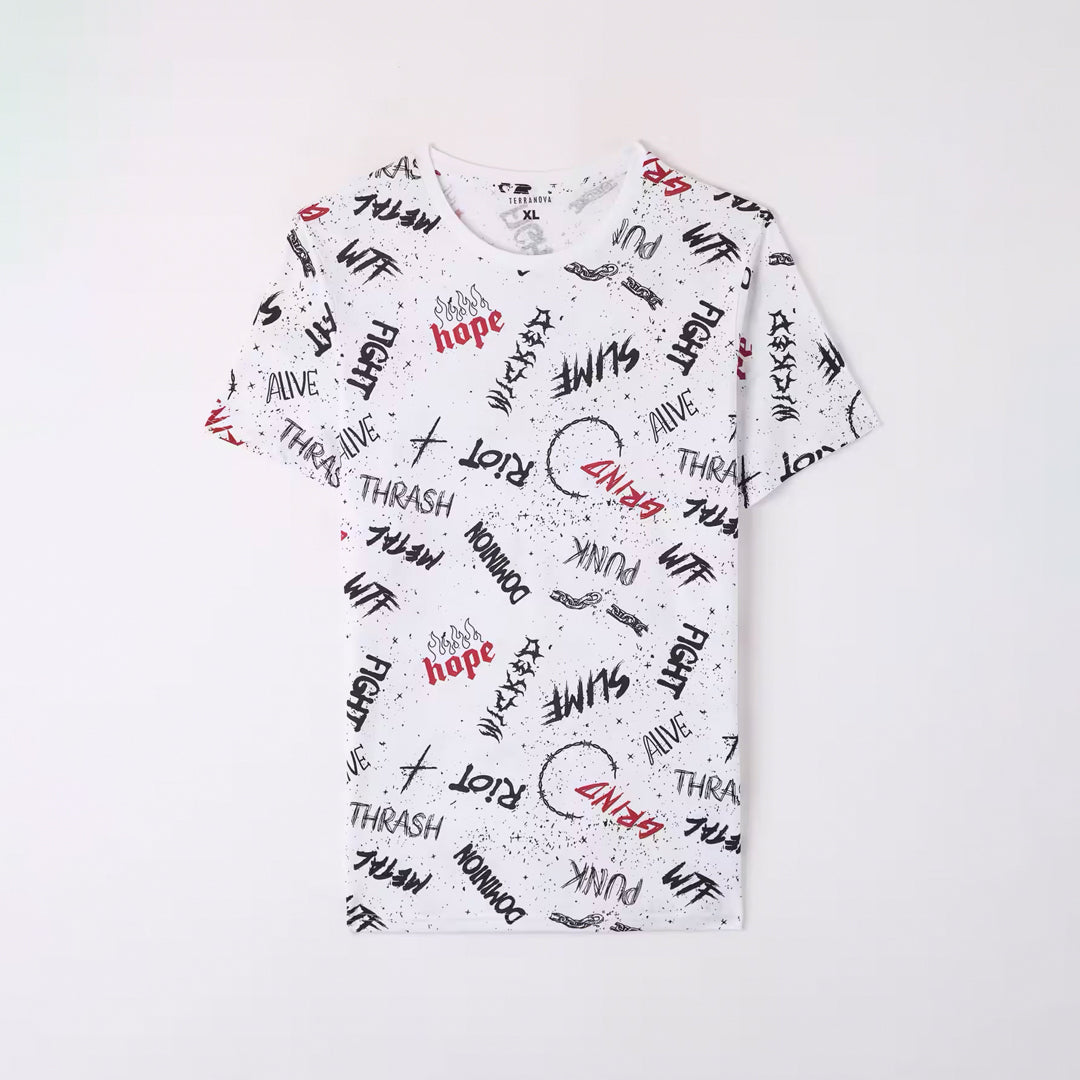 Graffiti Crew Neck T-Shirt